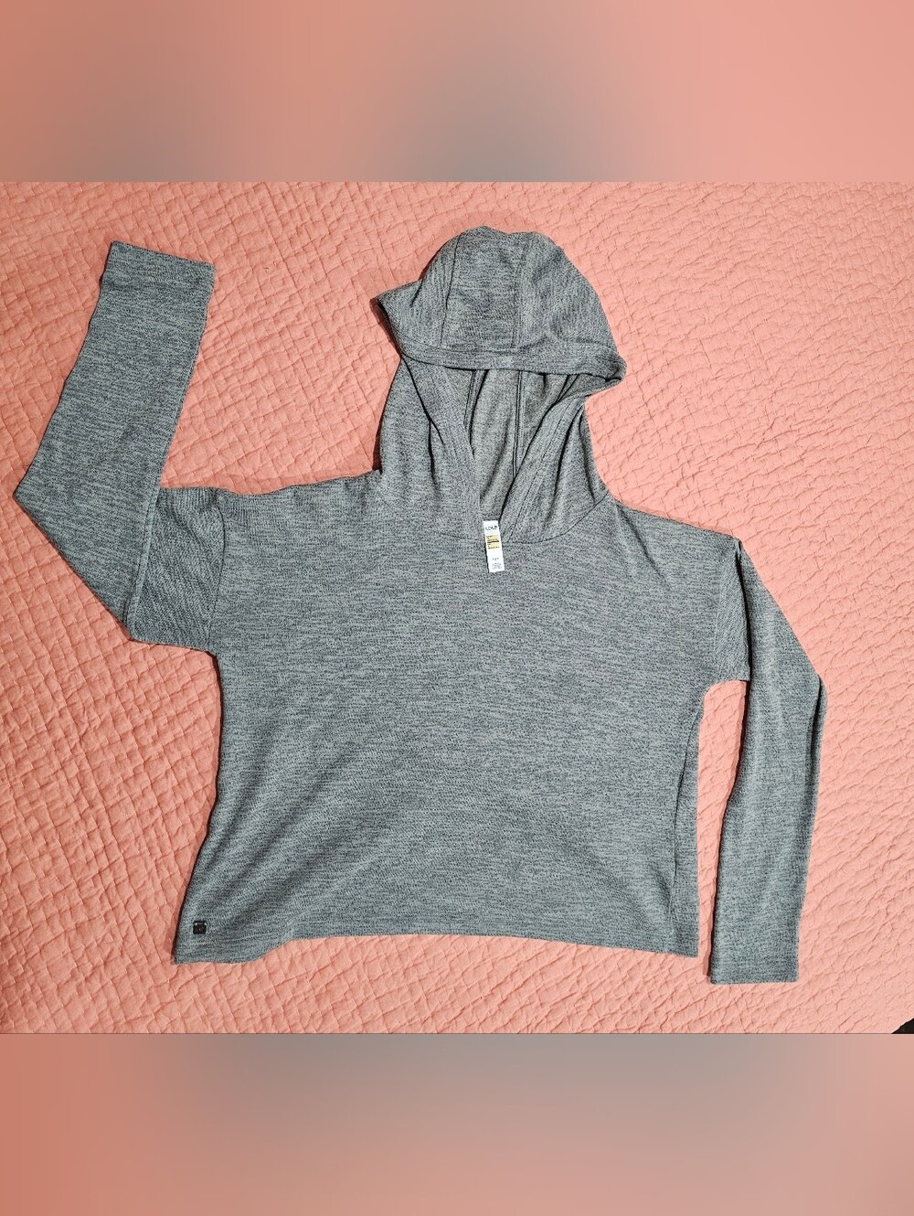 LOLE Lightweight Gray Hooded Women's Top
